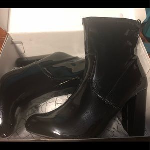 MATERIAL GIRL PATENT BOOTS